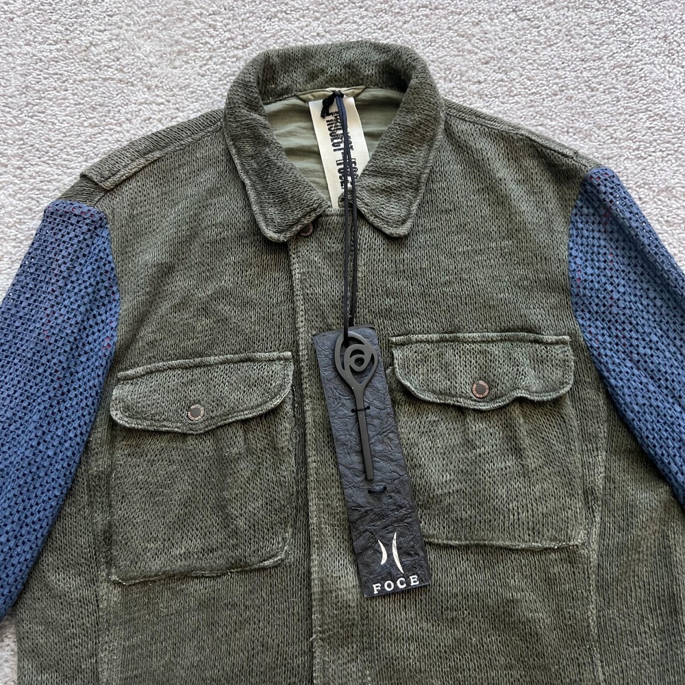 Project Foce Single Season Military Jacket Mens EU 48 Green Mesh Sleeve Full Zip - Picture 4 of 16